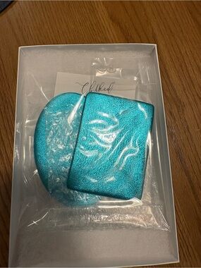 Ch0ked Oversized Turquoise Metallic earrings